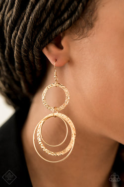 Eclipsed Edge - Gold Earrings