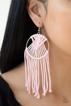 MACRAME, Myself, and I - Pink Earrings