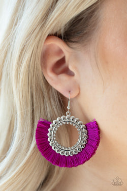 Fringe Fanatic - Purple Earrings