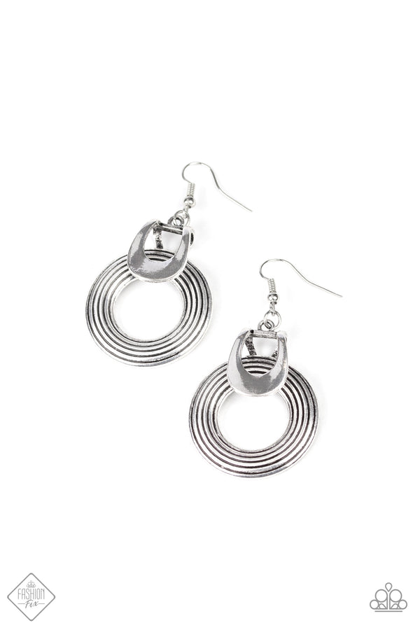 Rustic Retreat - Silver Earring - Fashion Fix