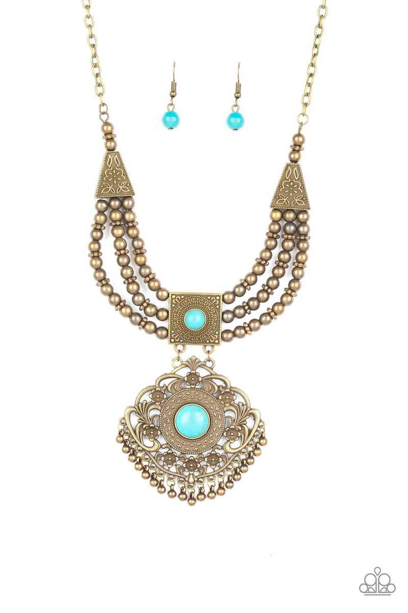 Santa Fe Solstice - Brass Necklace