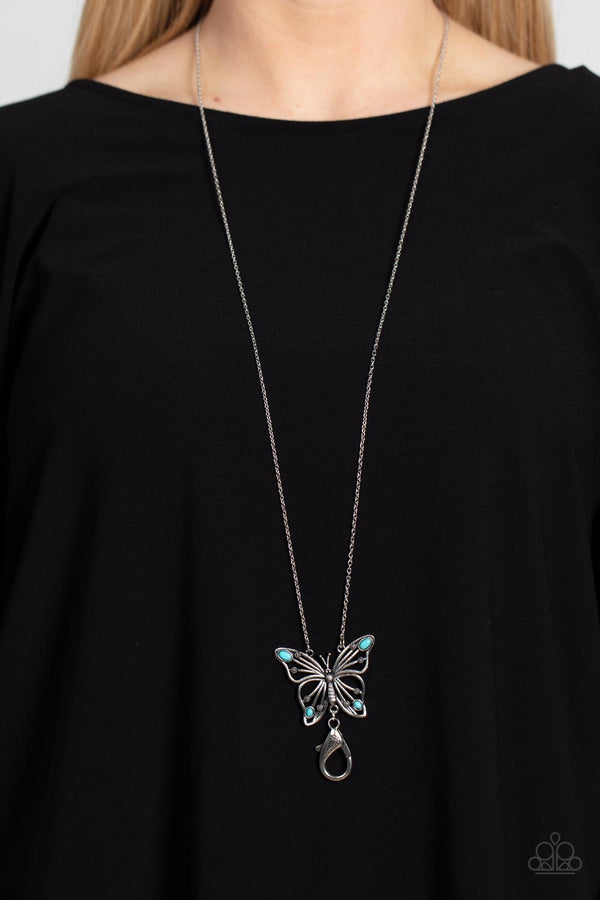 Badlands Butterfly - Blue Necklace