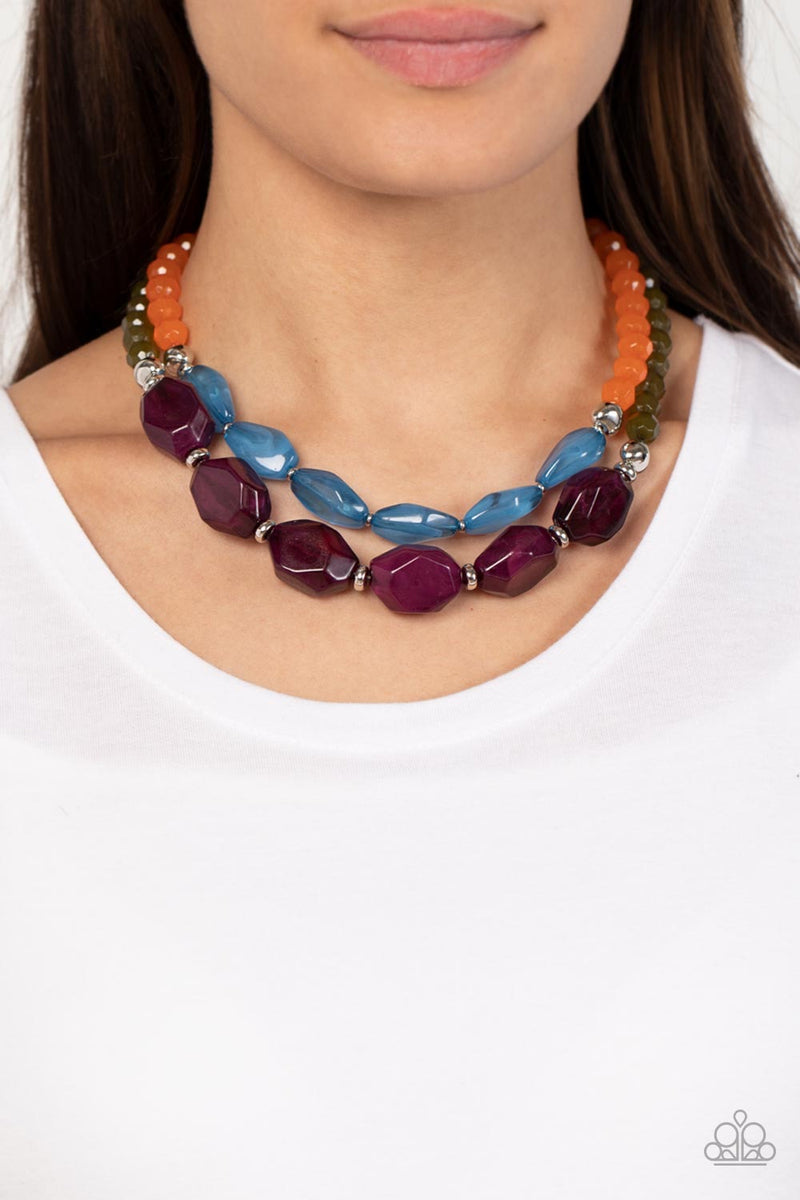 Tropical Trove - Purple Necklace