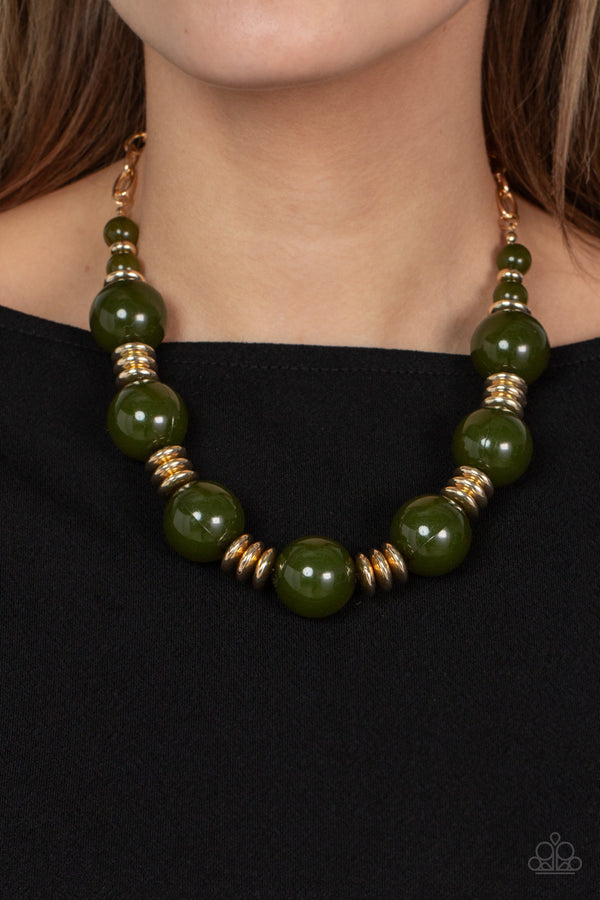 Race to the POP - Green Necklace