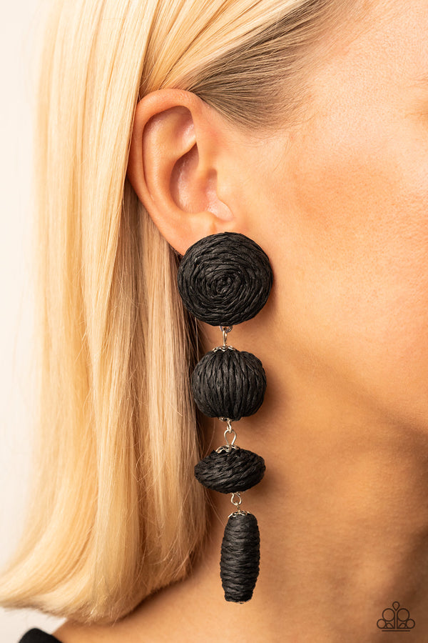 Twine Tango - Black Earrings