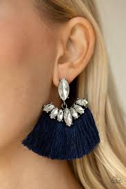 Formal Flair -Blue Earrings