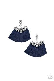 Formal Flair -Blue Earrings