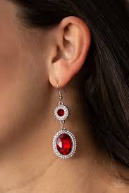 Let it BEDAZZLE - Red Earrings