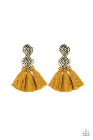 Tenacious Tassel - Yellow Earrings